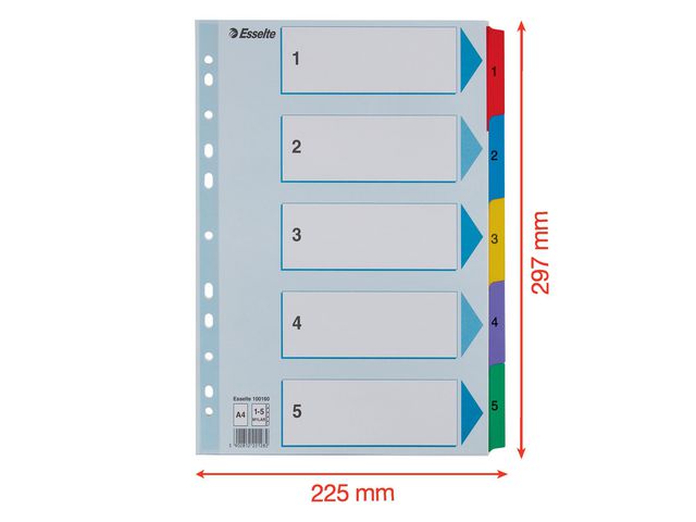 Register Esselte Mylar A4 1-5