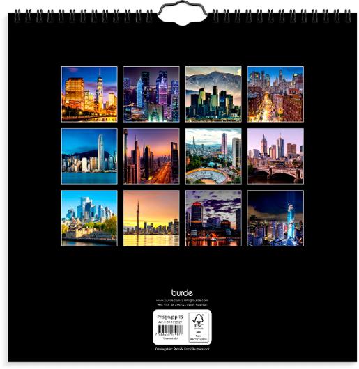 Väggkalender Skylines 2027 Burde