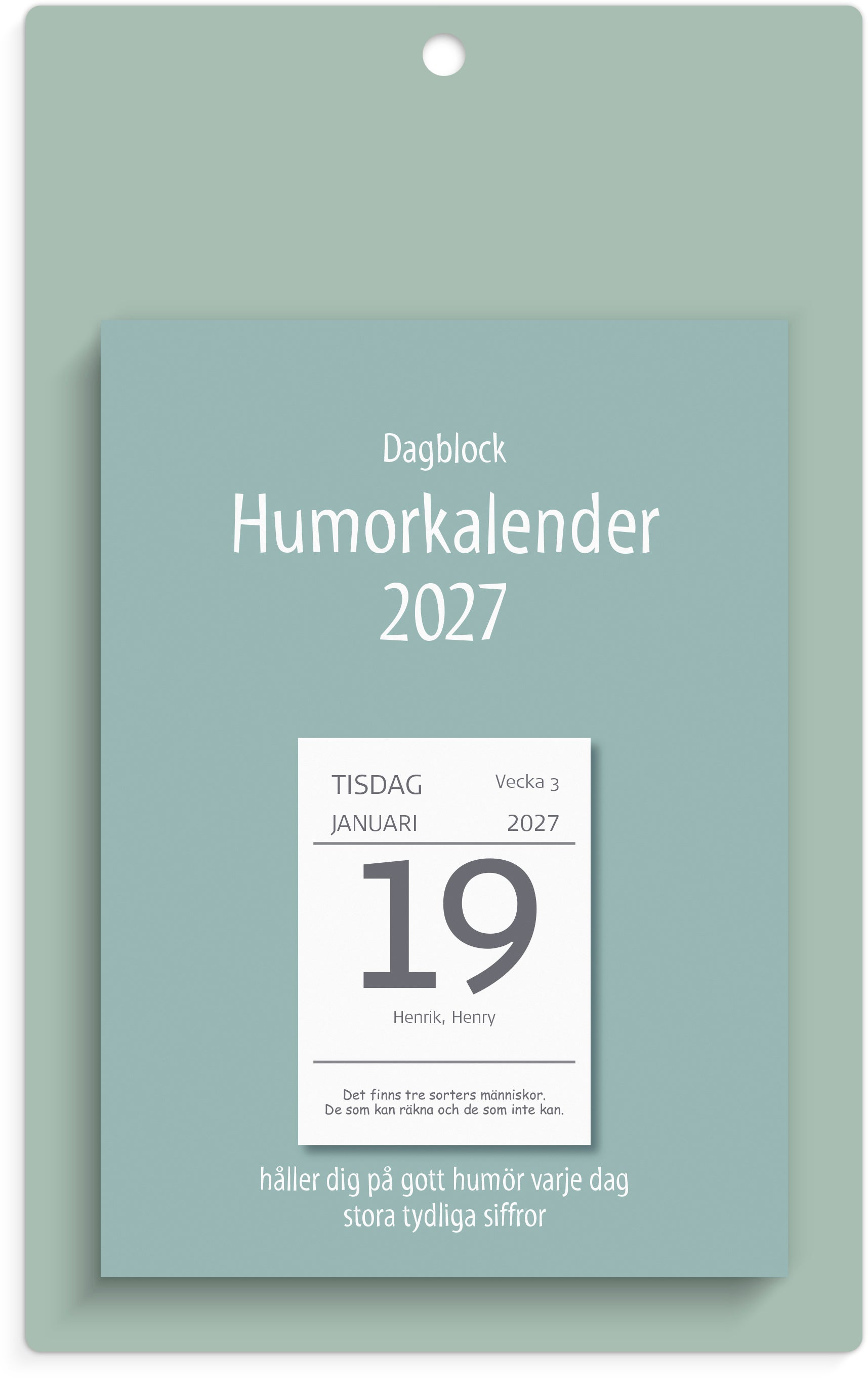 Väggplån med dagblock 2027 Humor Burde