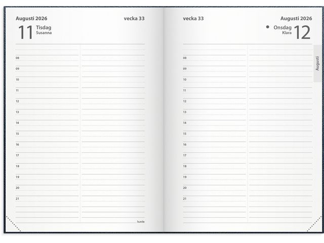 Kalender Liten Dagbok 2026 blå