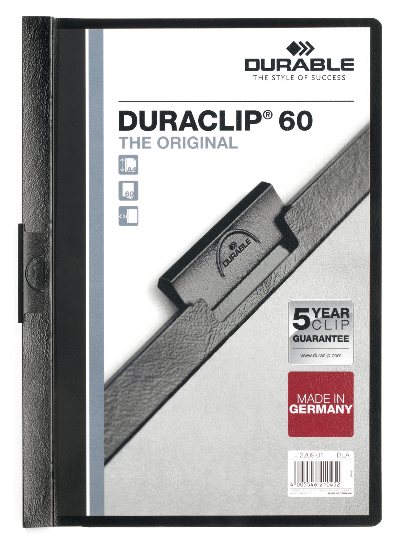 Klämmapp Duraclip 2209 A4 sva