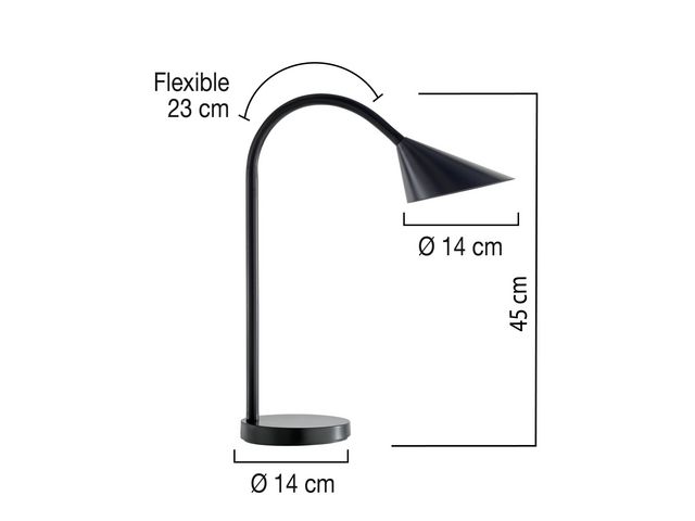 Skrivbordslampa Sol LED svart