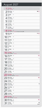 Liten Bordskalender Elegant 2027 Burde
