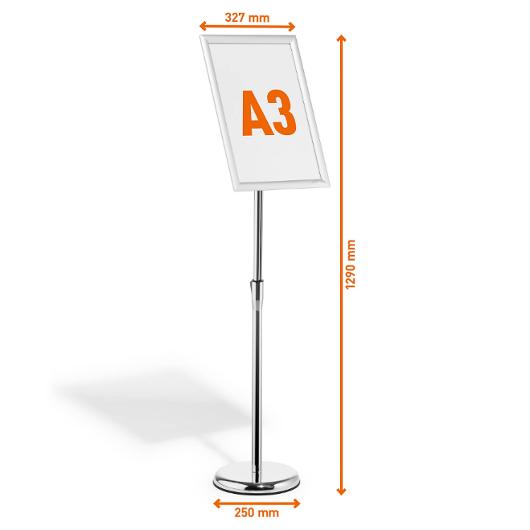 Golvskylt DURABLE Snäppram A3
