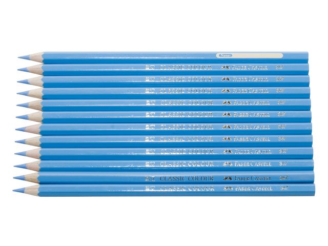 F&auml;rgpenna FABER-CASTELL ljusbl&aring; 12/fp