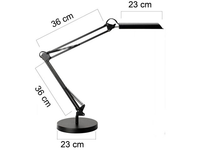 Skrivbordslampa Swingo LED svart