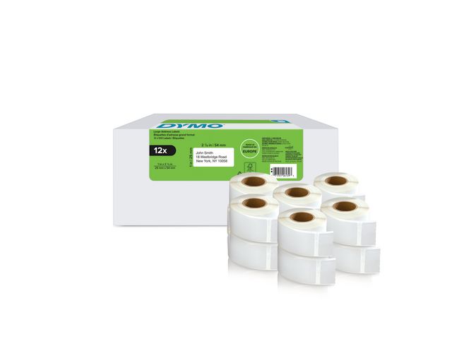 Etikett DYMO LW Retur 25x54mm 12rl/krt