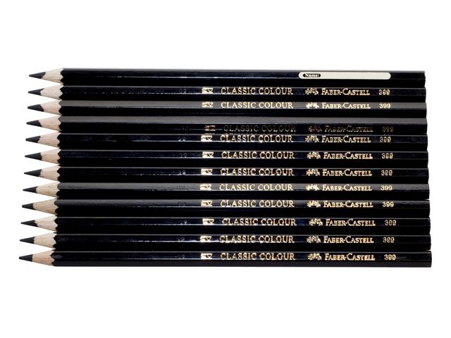 F&auml;rgpenna FABER-CASTELL svart 12/fp