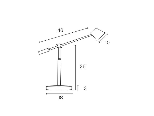 Skrivbordslampa Vicky LED svart