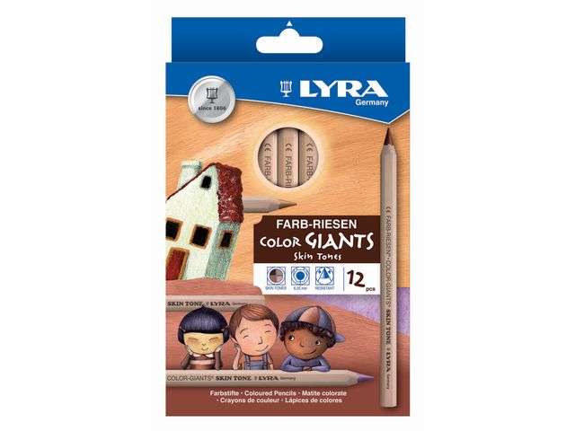 F&auml;rgpenna LYRA Jumbo 12 Hudf&auml;rger