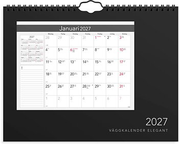 Väggkalender 2027 Elegant Burde