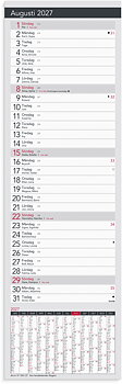 Stor Bordskalender Elegant 2027 Burde