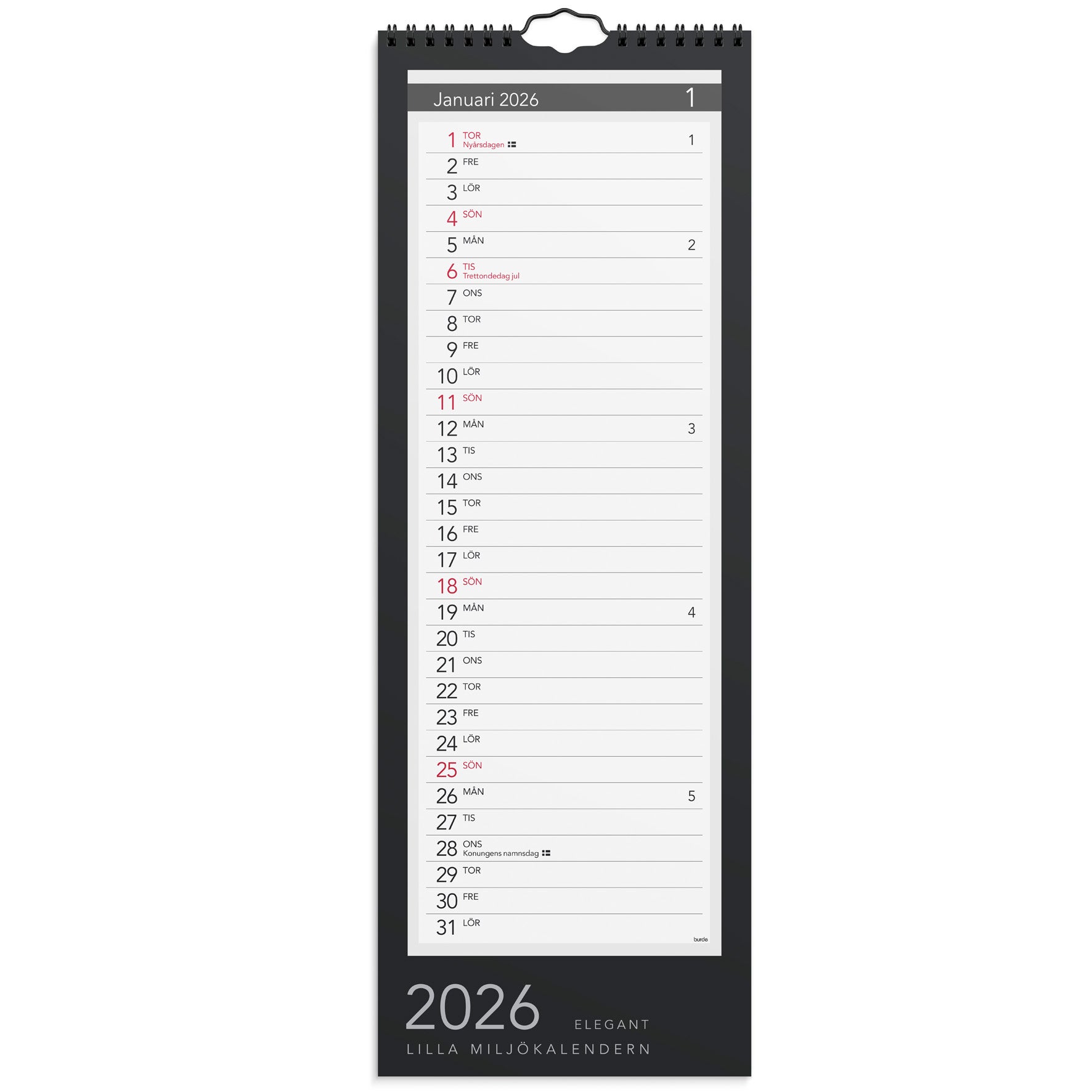 Väggkalender Lilla Miljö 2026