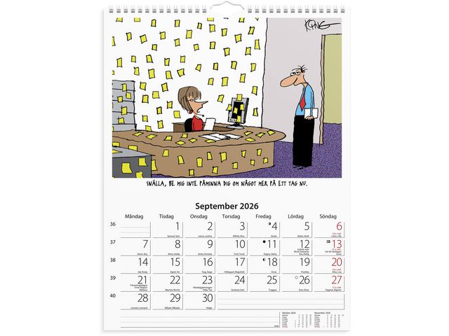 Väggkalender Kontorshumor 2026