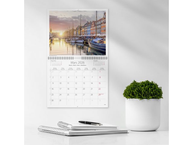Väggkalender 2026 Scandinavia
