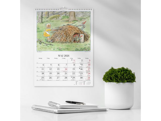 Väggkalender 2026 Elsa Beskow