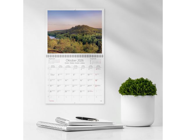 Väggkalender Sweden kuvert 2026