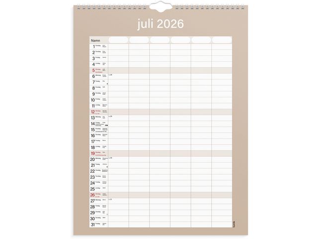 Familjekalender Praktisk 2026
