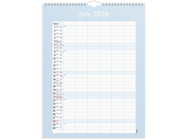 Familjekalender Praktisk 2026