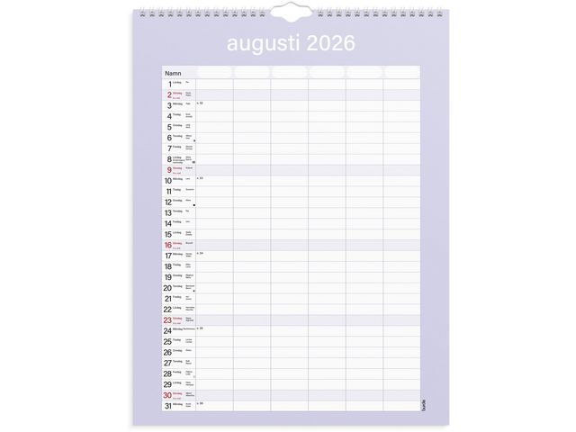 Familjekalender Praktisk 2026