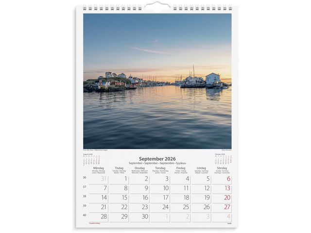 Väggkalender Beautiful Sweden 2026