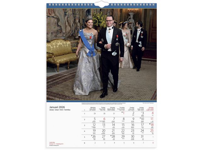 Väggkalender Kungafamiljen 2026
