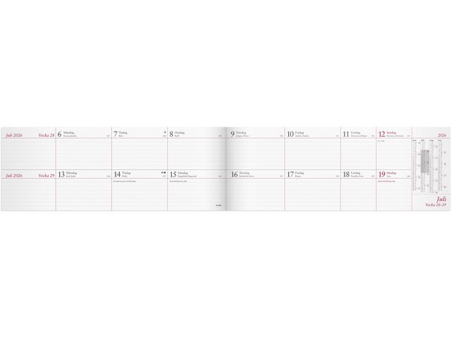 Tvåveckors Plankalender 2026