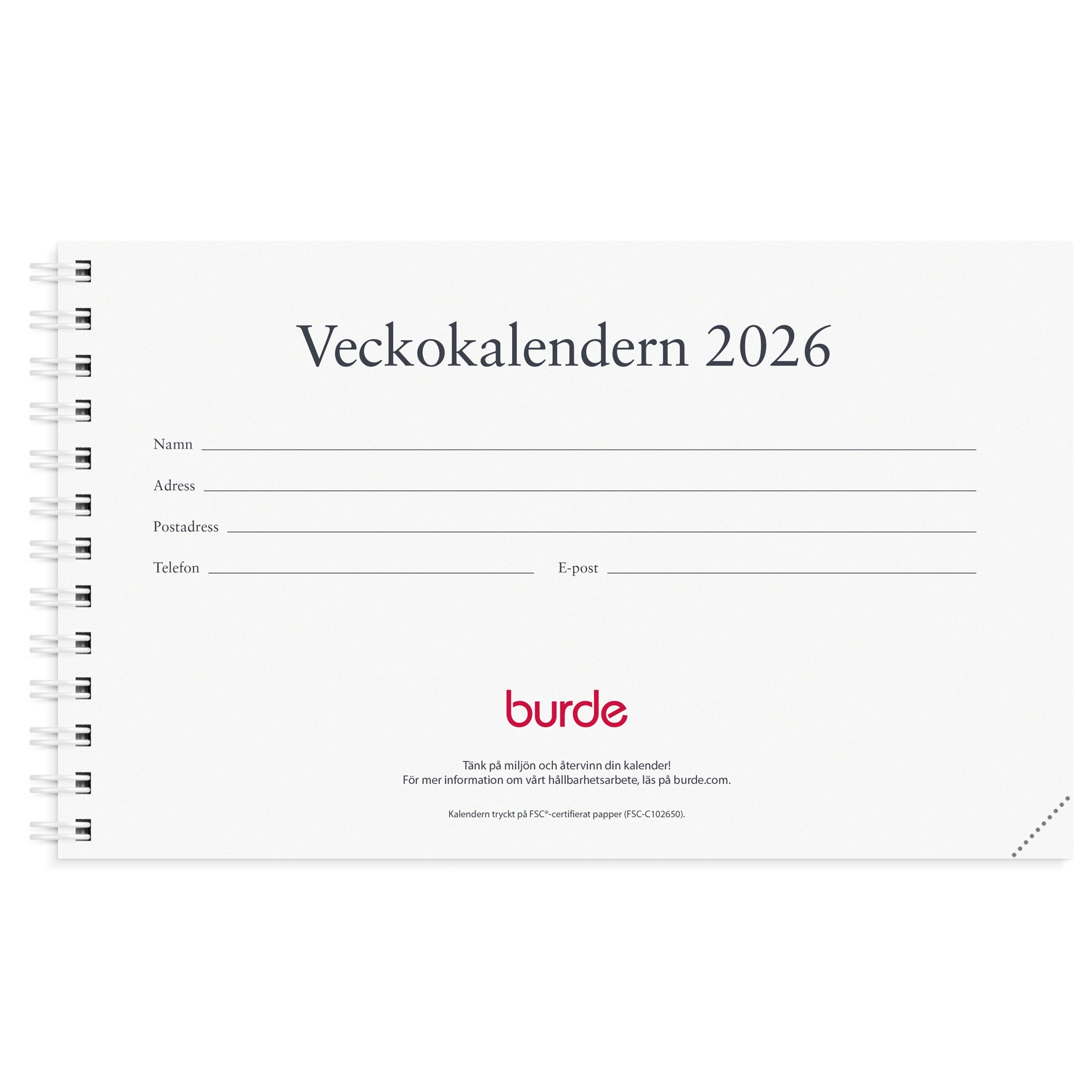Veckokalendern refill 2026