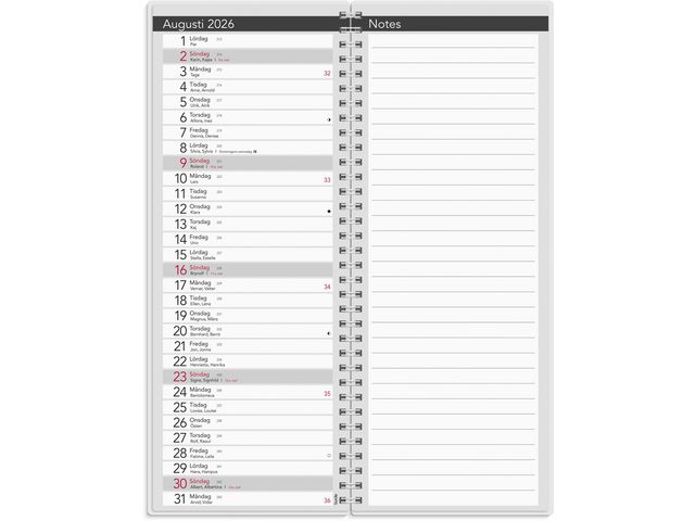 Bordskalender Elegant 2026 spiral