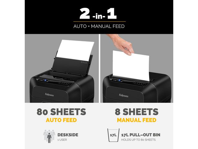 Dokumentförstörare FELLOWES AutoMax 80M