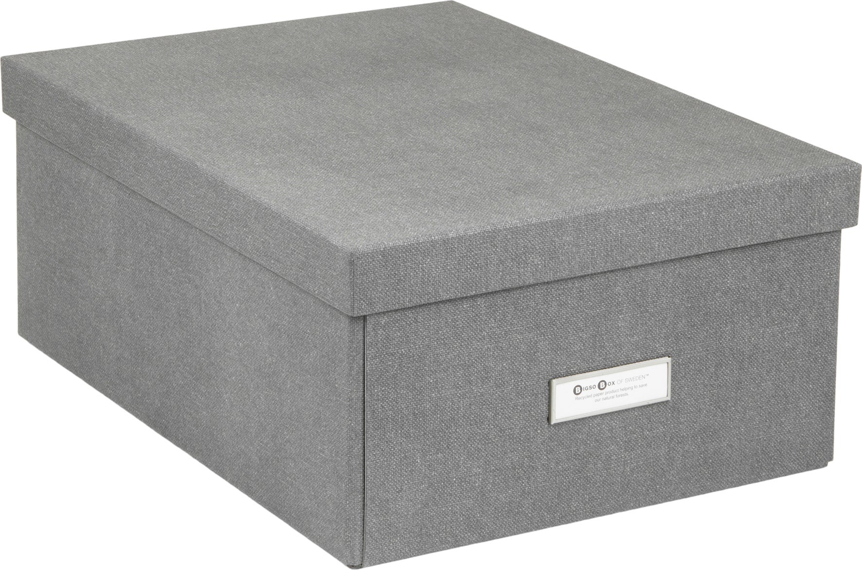 Förvaringsbox Katia canvas grå Bigso