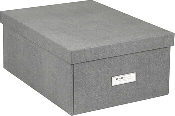 Förvaringsbox Katia canvas grå