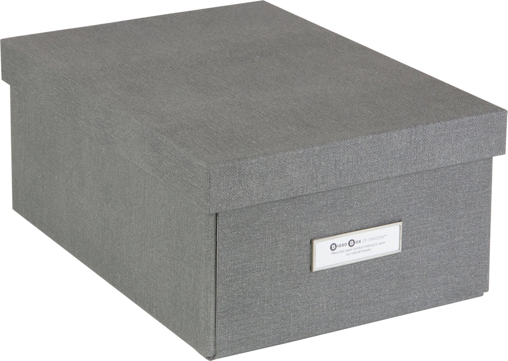 Förvaringsbox Karin canvas grå Bigso