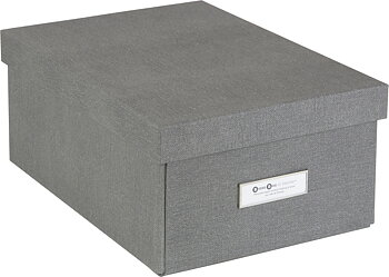 Förvaringsbox Karin canvas grå