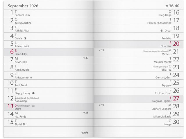 Kalender Lilla fick 2026 blå