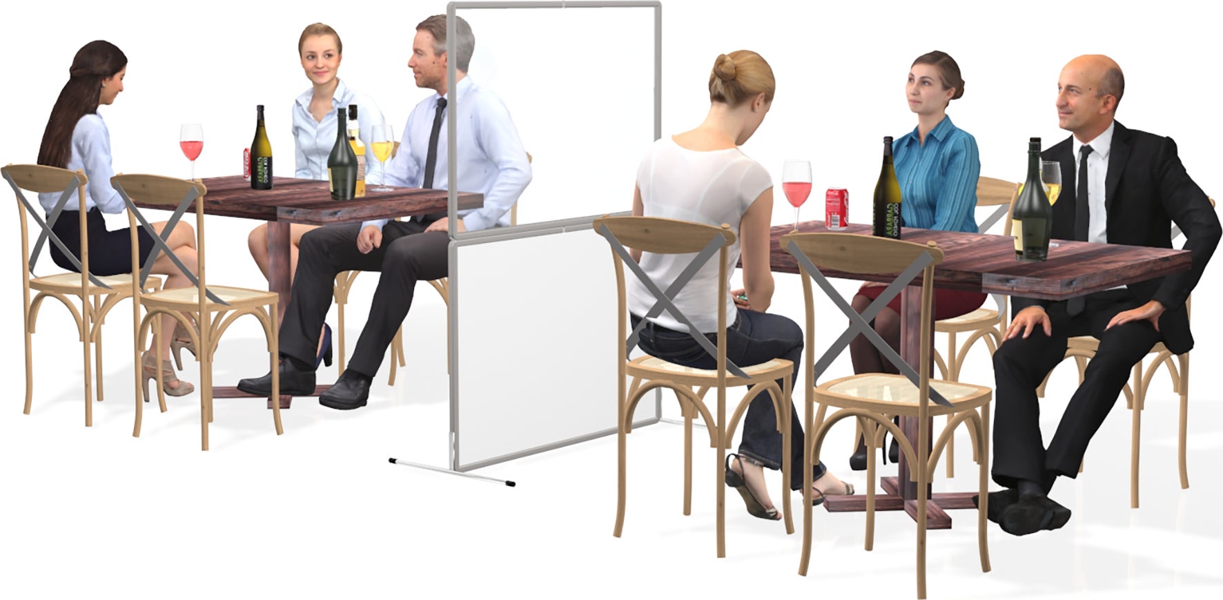 Skärm basic 2 transparent grå ram