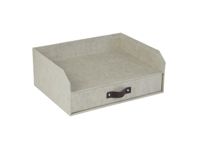 Brevkorg Bigso Walter med låda canvas linen