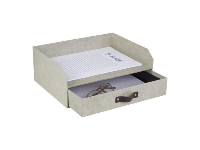 Brevkorg Bigso Walter med låda canvas linen