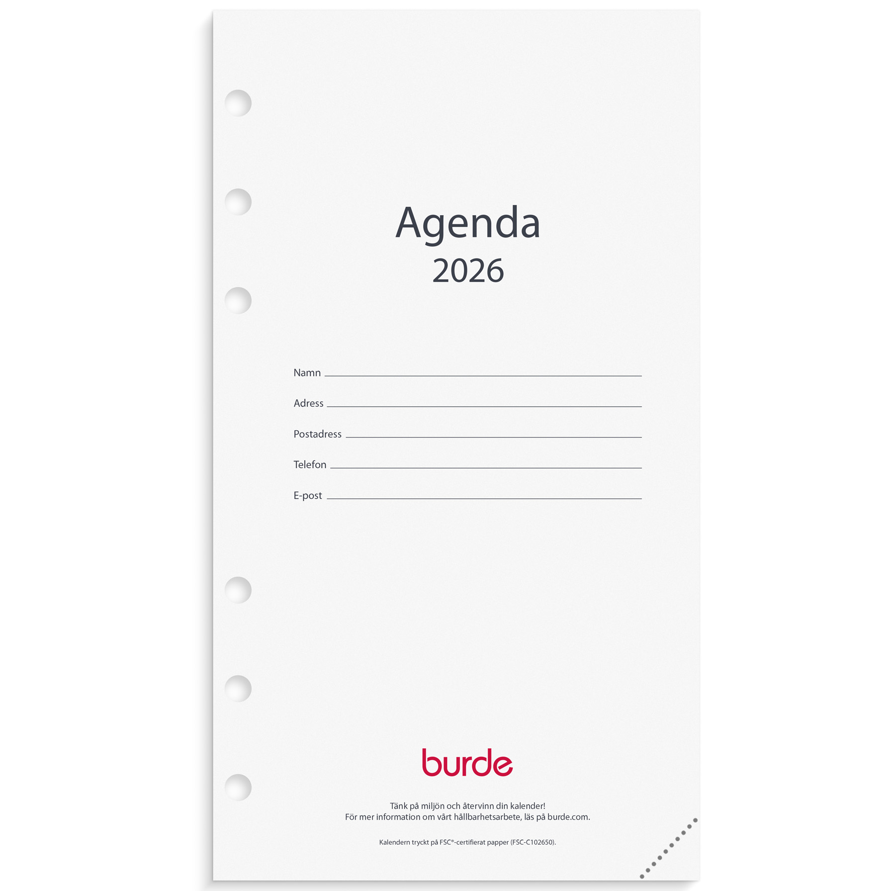 Kalender Regent Agenda 2026 kalendersats