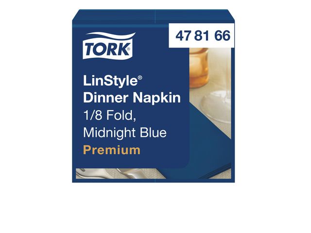 Servett TORK LinStyle mblå 39x39cm 50/fp