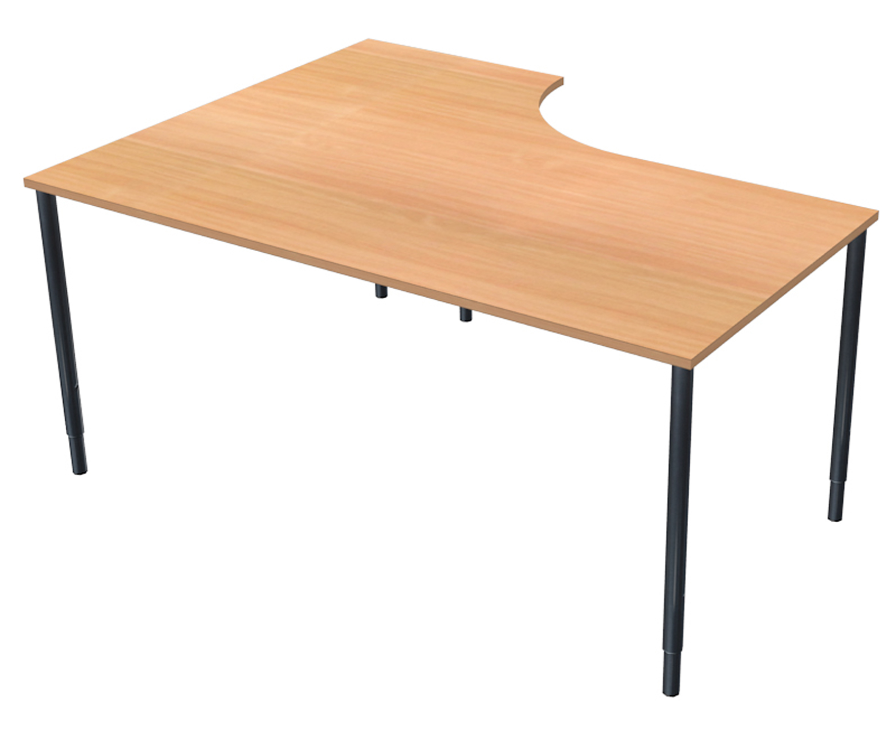 Skrivbord 1600x1200mm H bok