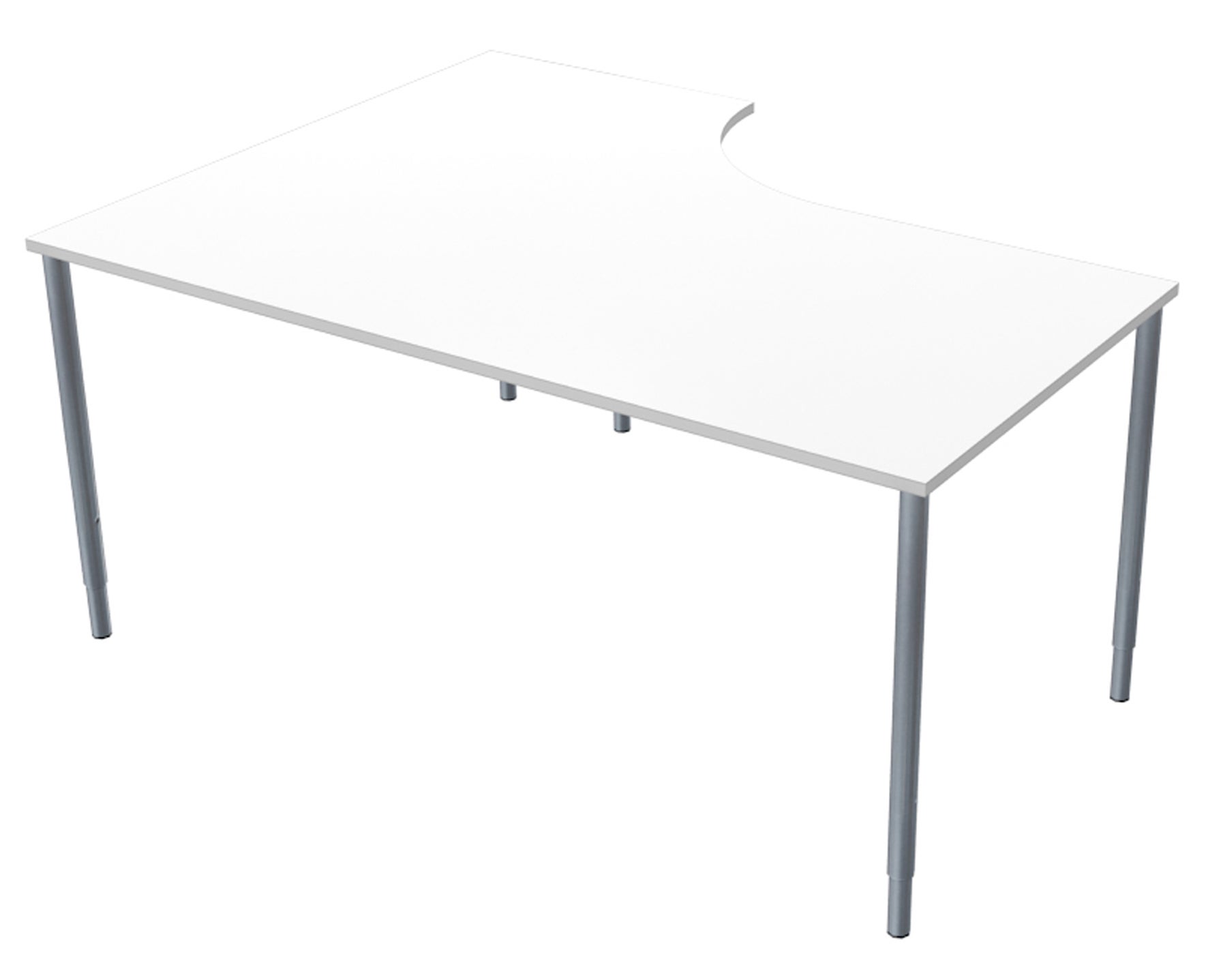 Skrivbord Bas 160x120 cm H Vit Lanab