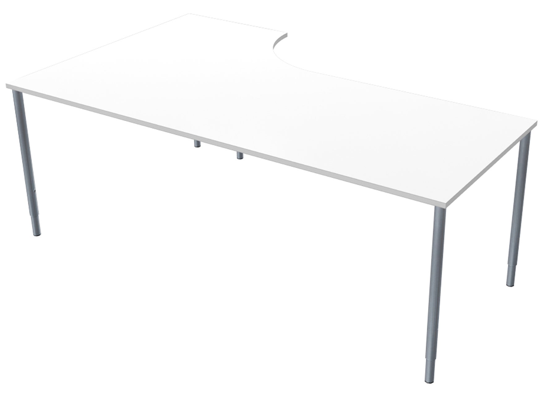 Skrivbord Bas 200x120 cm H Vit Lanab