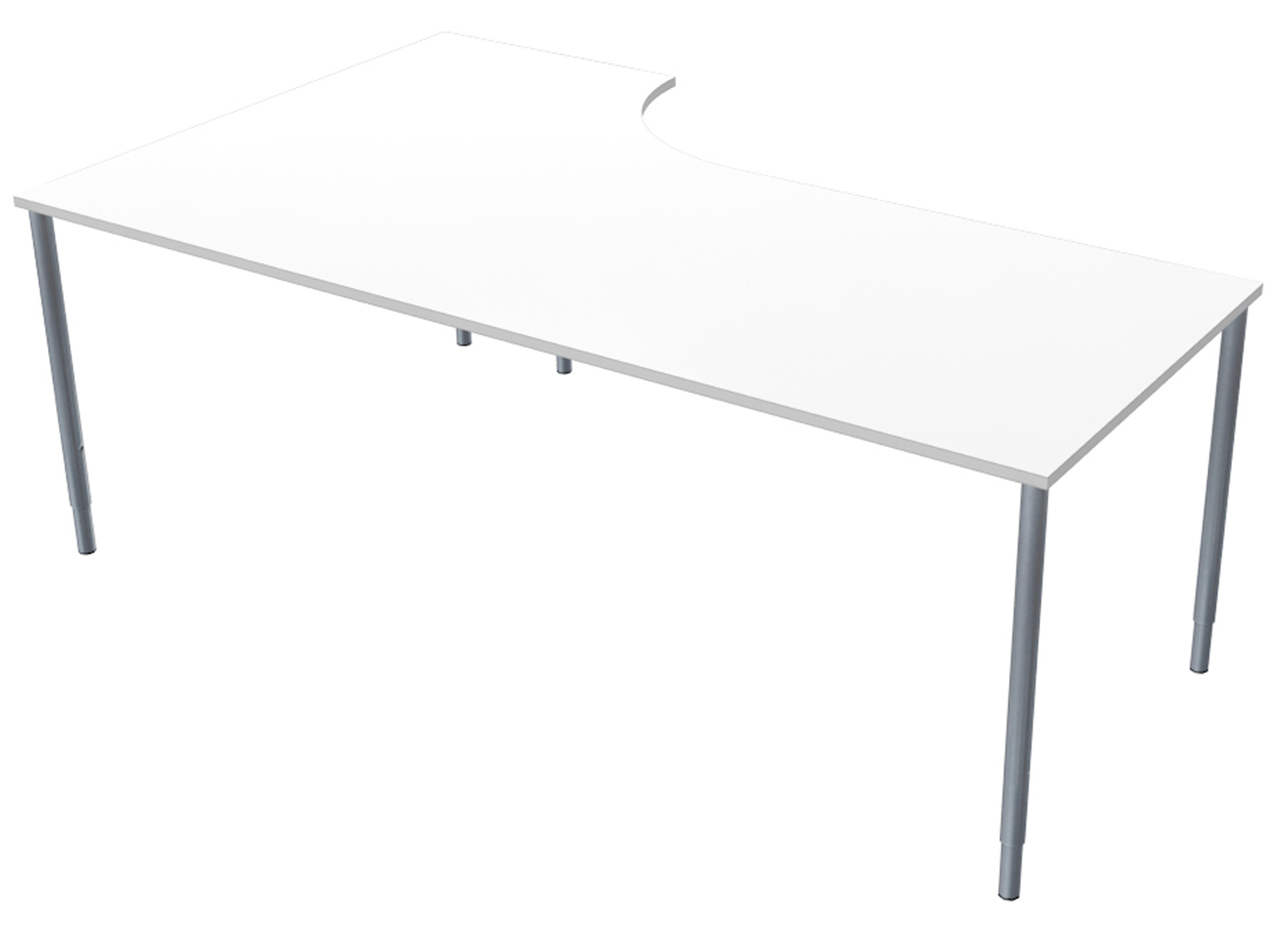 Skrivbord 2000x1200mm H vit