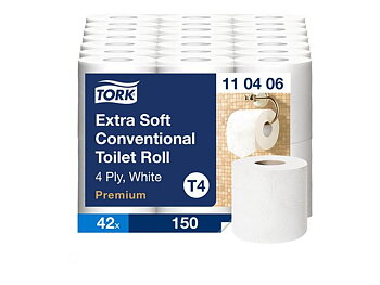Toalettpapper TORK Pre T4 4-lag 42/krt