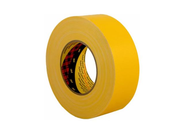 Tejp textil plastbelagd 25mmx50m gul