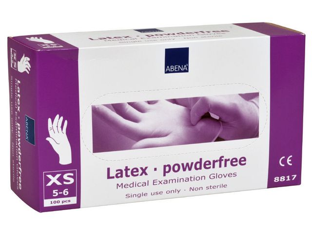 Latexhandske puderfri 100/fp - 3