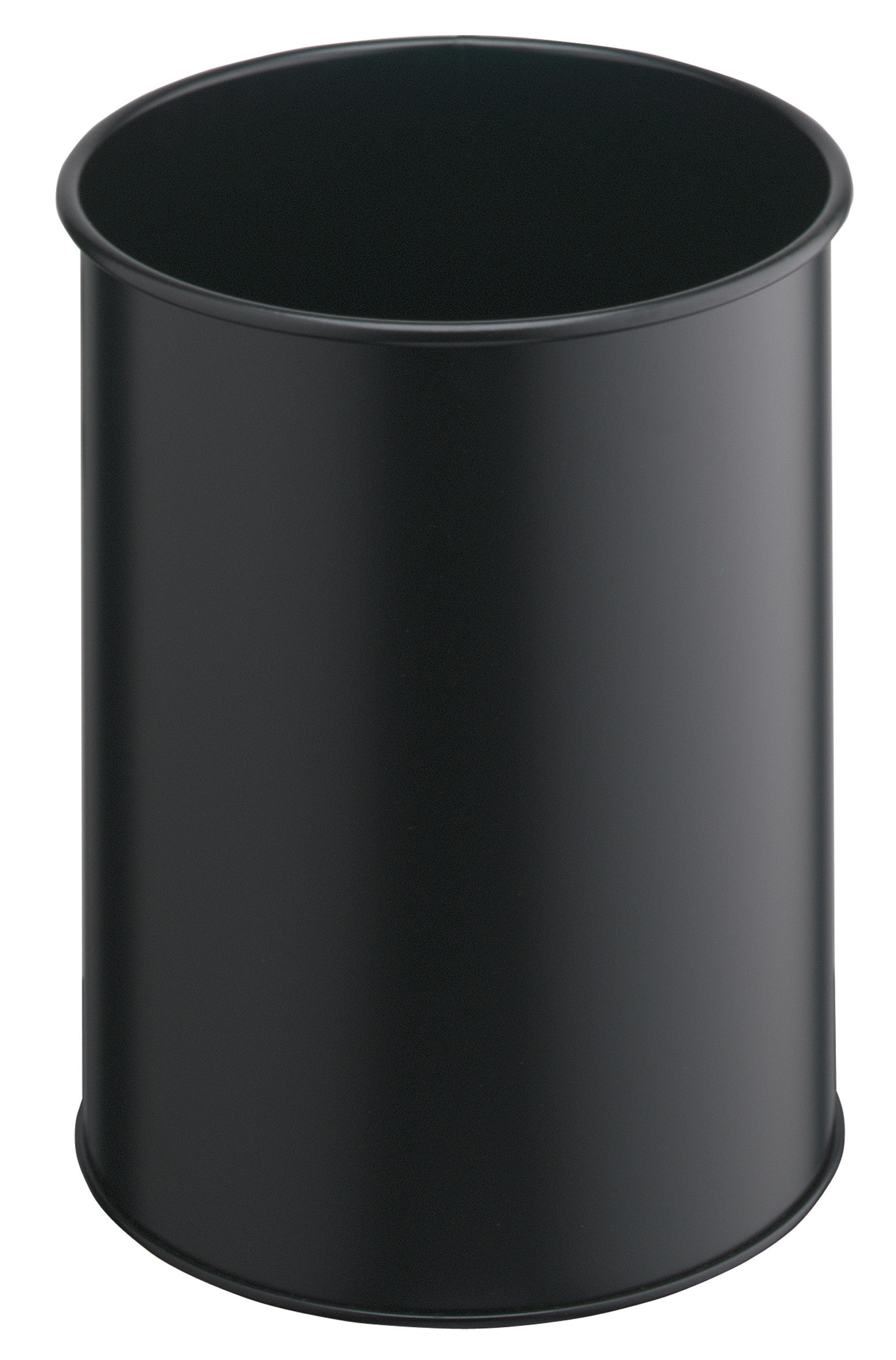Papperskorg metall 15 liter Svart