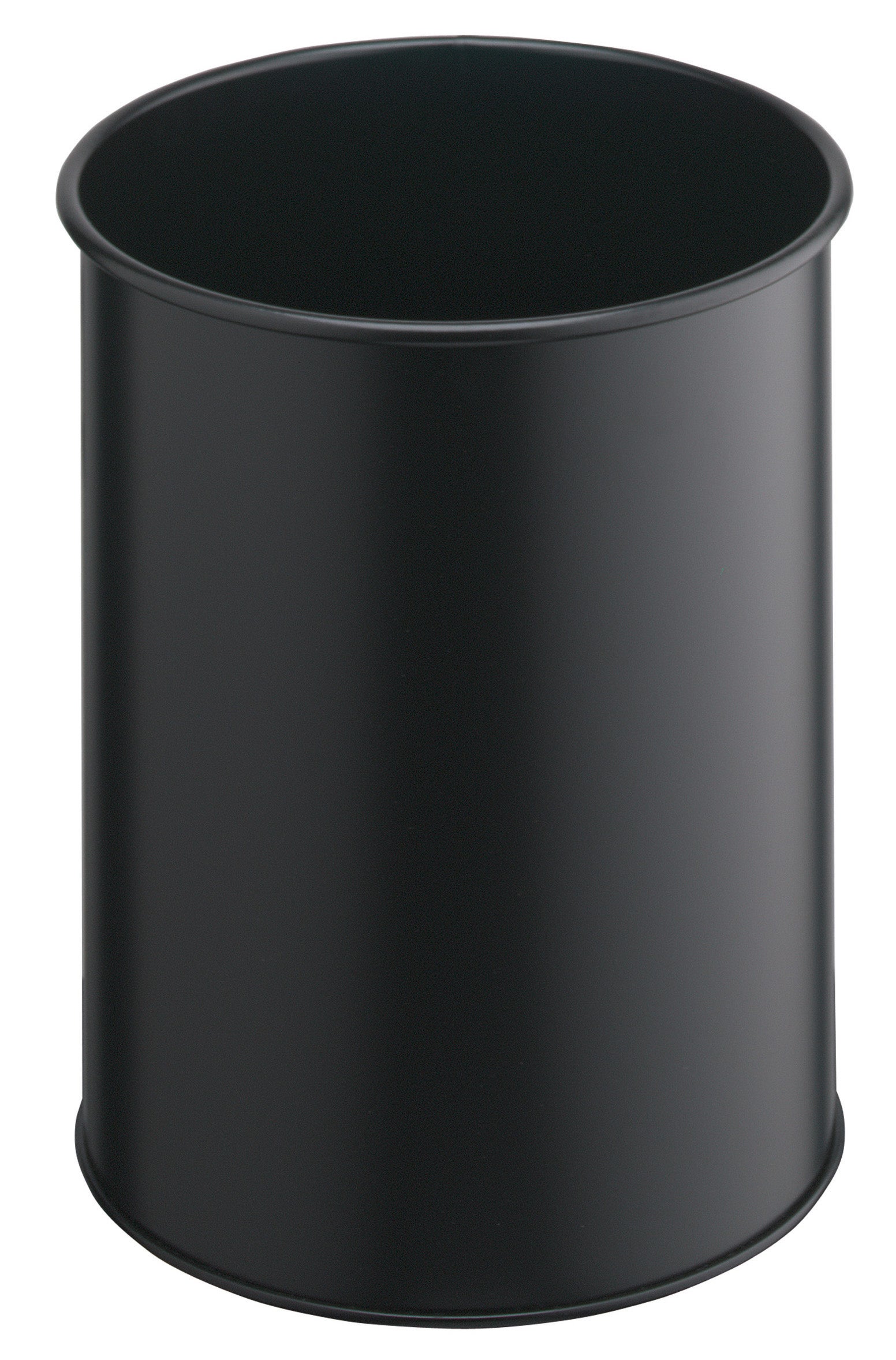 Papperskorg metall 15 liter Svart