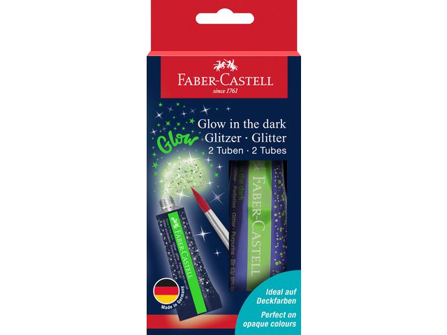 Glitterf&auml;rg FABER Glow inthe dark 2x12ml